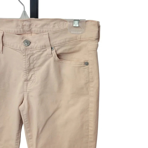 7 For All Mankind  Pale Pink Skinny Jeans - Picture 2 of 6